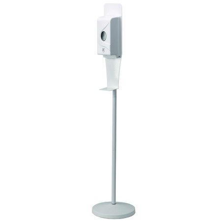 Service Ideas SAN ‘N’ SERV Touchless Hand Sanitizer Floor Dispenser, White ADISPWSTD